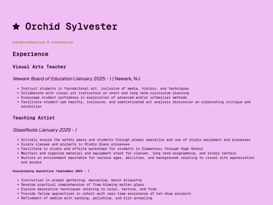 resume screenshot