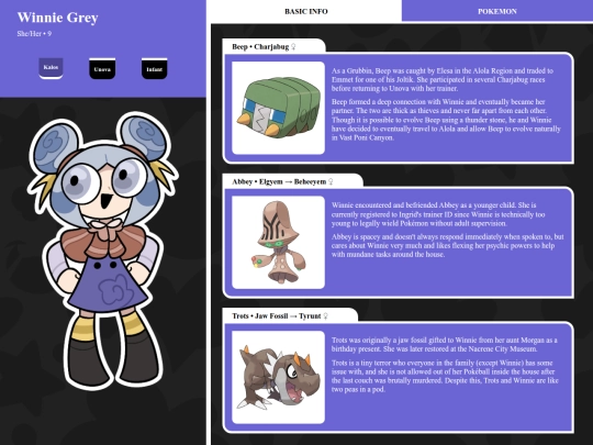 profile/Pokemon/winnie screenshot