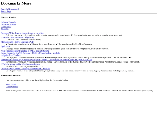 bookmarks screenshot