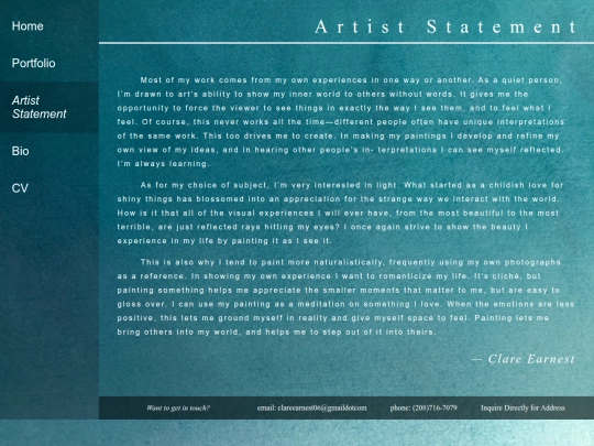 artiststatement screenshot