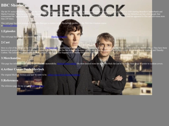 sherlock-home-page screenshot