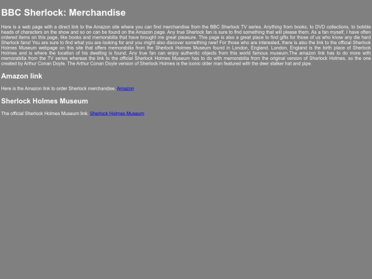 sherlock-merchandise-website screenshot