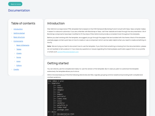 admin/docs/documentation screenshot