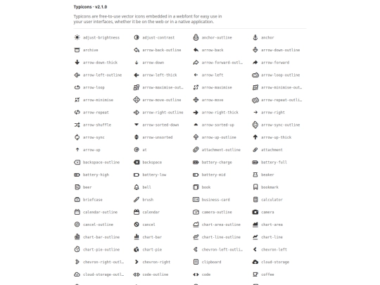 admin/template/vendors/typicons/demo screenshot