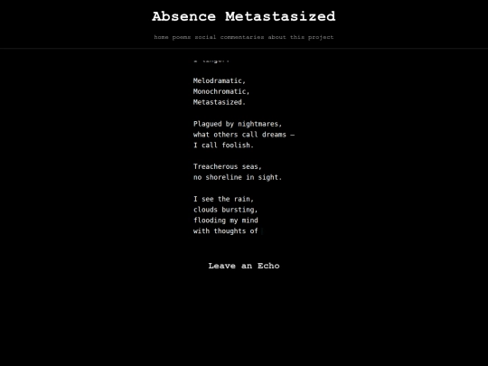 poems/absence-metastasized screenshot