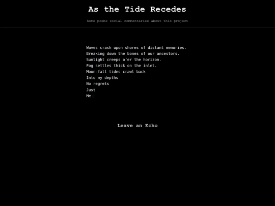 poems/as-the-tide-recedes screenshot