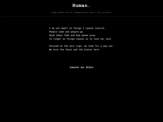 poems/human screenshot