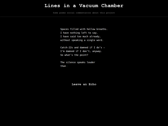 poems/lines-in-a-vacuum-chamber screenshot