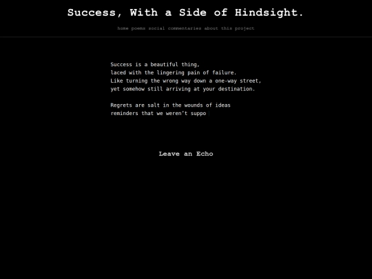 poems/success-with-a-side-of-hindsight screenshot