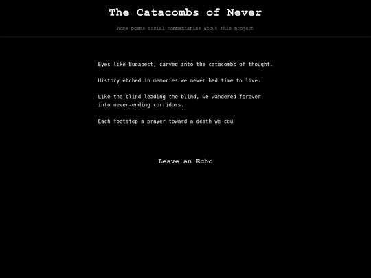 poems/the-catacombs-of-never screenshot