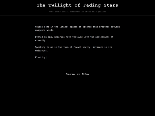 poems/the-twilight-of-fading-stars screenshot