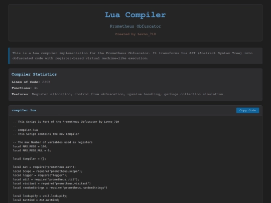 luacomp screenshot