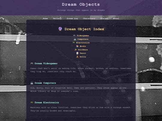 objects screenshot