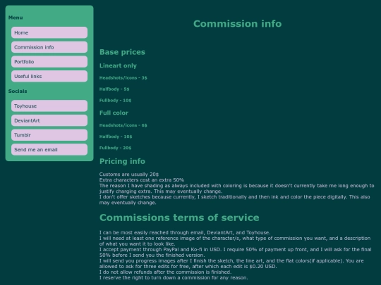 commissioninfo screenshot