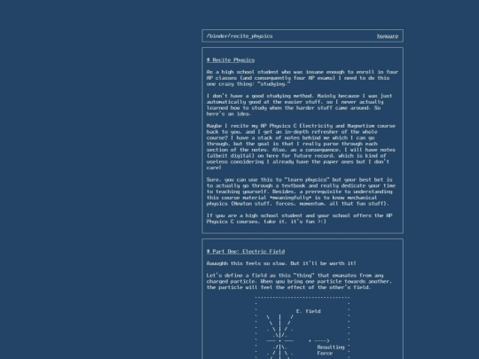 binder/recite_physics screenshot
