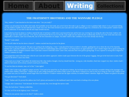 writing/fraternity screenshot