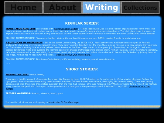 writing screenshot