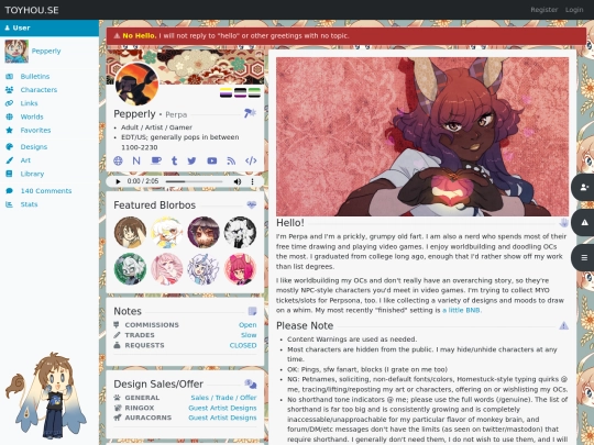 toyhouse-redirect screenshot