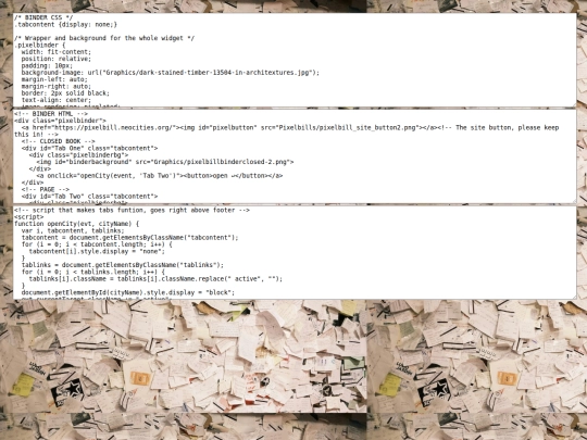 binder-code screenshot