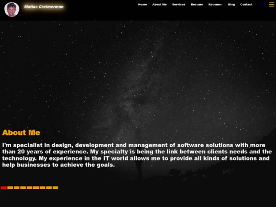 aboutme screenshot