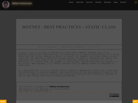 blogposts/creimerman/matias/best-practices/dotnet-best-practices-static-class screenshot