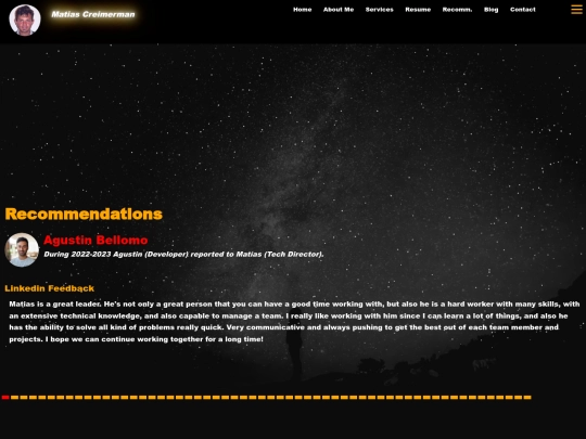 recommendations screenshot