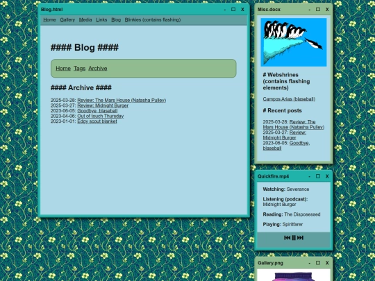 blog/archive screenshot