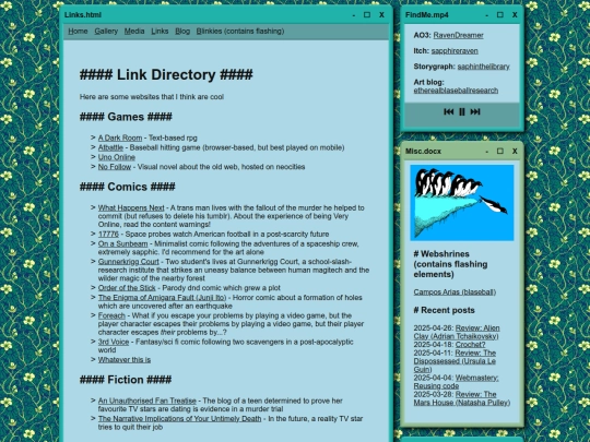 links screenshot