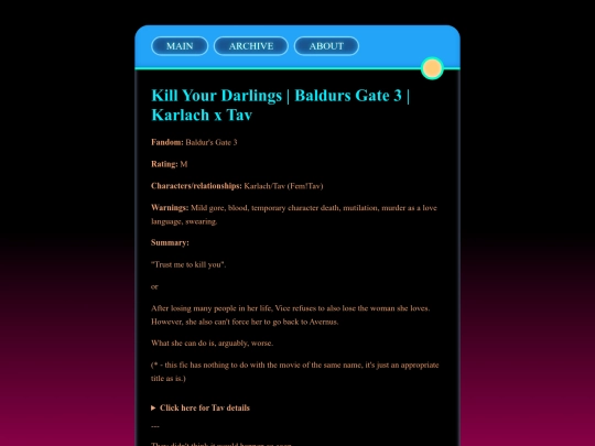 fics/posts/Kill-Your-Darlings screenshot