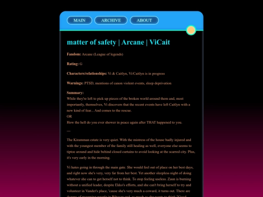 fics/posts/Matter-Of-Safety screenshot