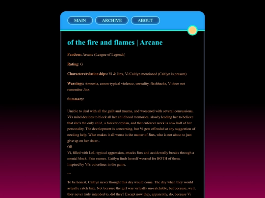 fics/posts/Of-The-Fire-And-Flames screenshot