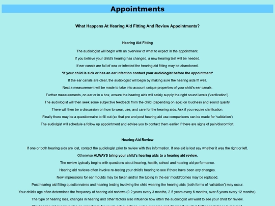 Appointment screenshot