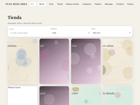 tienda screenshot
