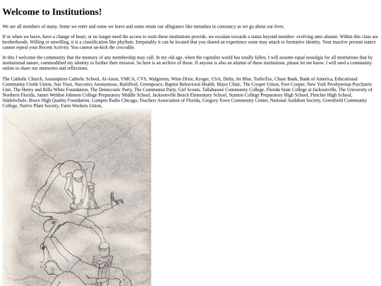 institutions screenshot