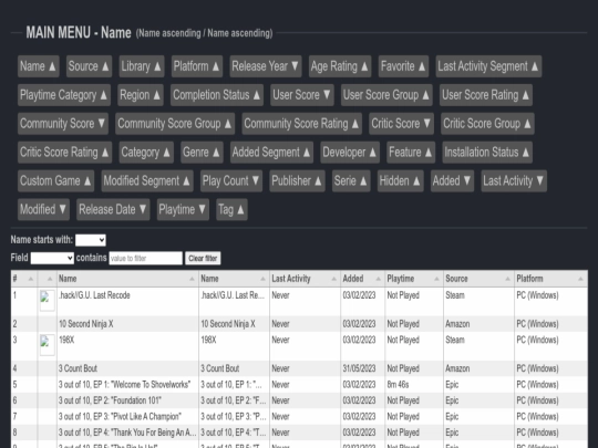 index screenshot