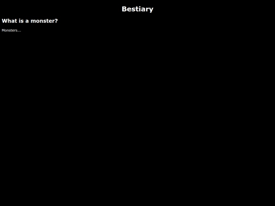 library/bestiary screenshot