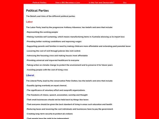 PoliticalParties screenshot