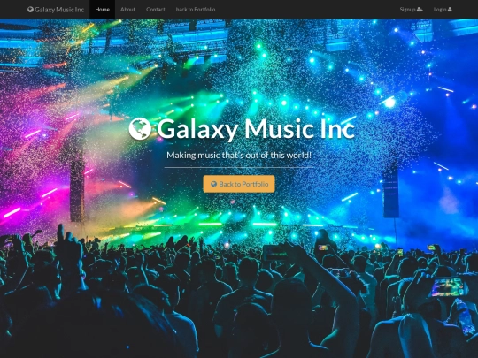 galaxy-landing-page screenshot