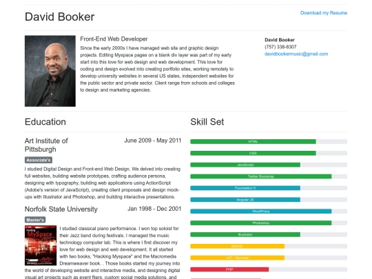 resume screenshot
