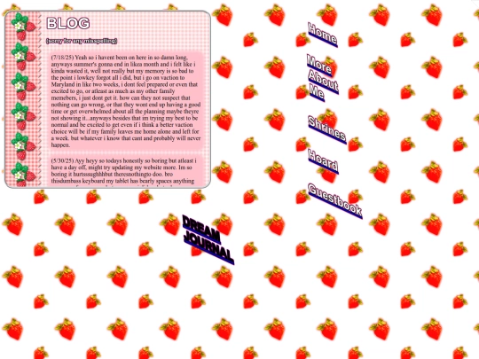 Blog screenshot