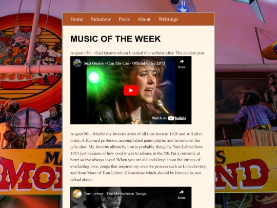 posts/archive/songs screenshot