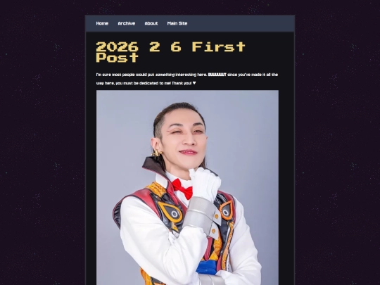 blog/posts/2026-2-6-First-Post screenshot
