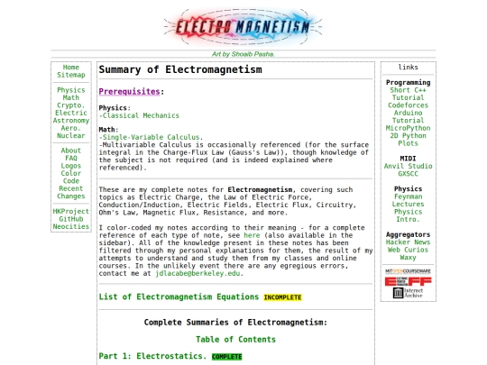 Physics/Electromagnetism screenshot