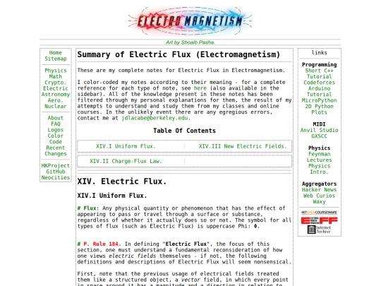 Physics/electromagnetism/ElectricFlux screenshot