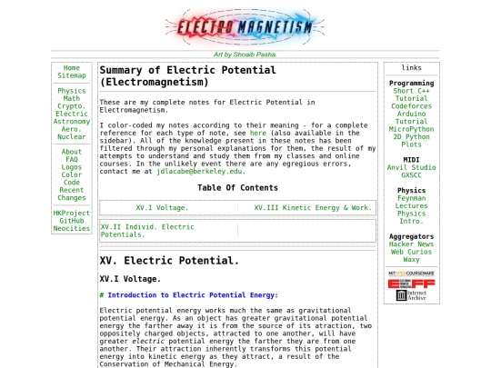 Physics/electromagnetism/ElectricPotential screenshot
