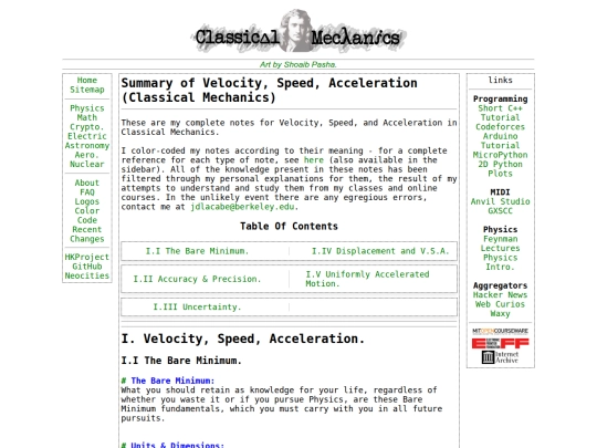 Physics/mechanics/velspaccel screenshot