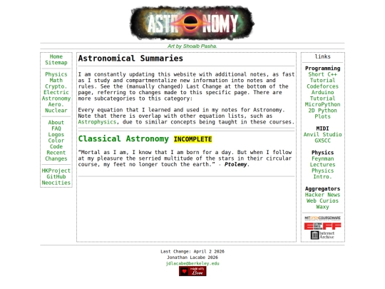 astronomy/astronomy screenshot