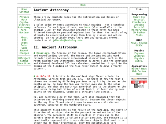 astronomy/classical/ancient screenshot