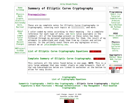 cryptography/elliptic screenshot