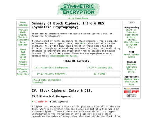 cryptography/symmetric/block screenshot
